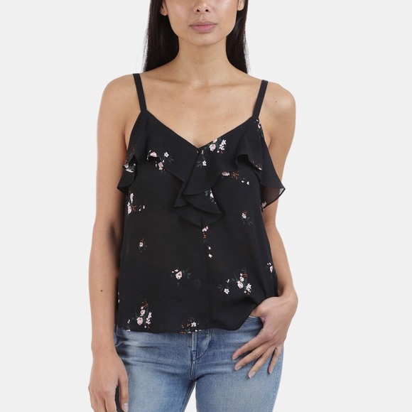 A.L.C. Tops - A.L.C. Silk Floral Blouse Ruffle Sleeveless size 6 A.L.C. Tops - A.L.C. Silk Floral Blouse Ruffle Sleeveless size 6